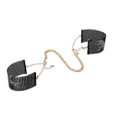 Bijoux Indiscrets Desir Metallique Mesh Handcuffs - Black [57612]