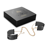 Bijoux Indiscrets Desir Metallique Mesh Handcuffs - Black [57612]