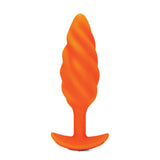 B-Vibe Texture Plug Swirl Orange (Medium) [A01487]