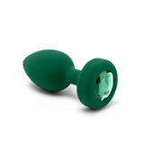 B-Vibe Vibrating Jewel Plug Medium/Large - Emerald [A01626]