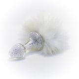Crystal Delights Magnetic Sparkle Bunny Tail  - White [A01663]