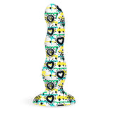 Collage - Diamonds and Hearts Curvy Silicone Dil [A02070]